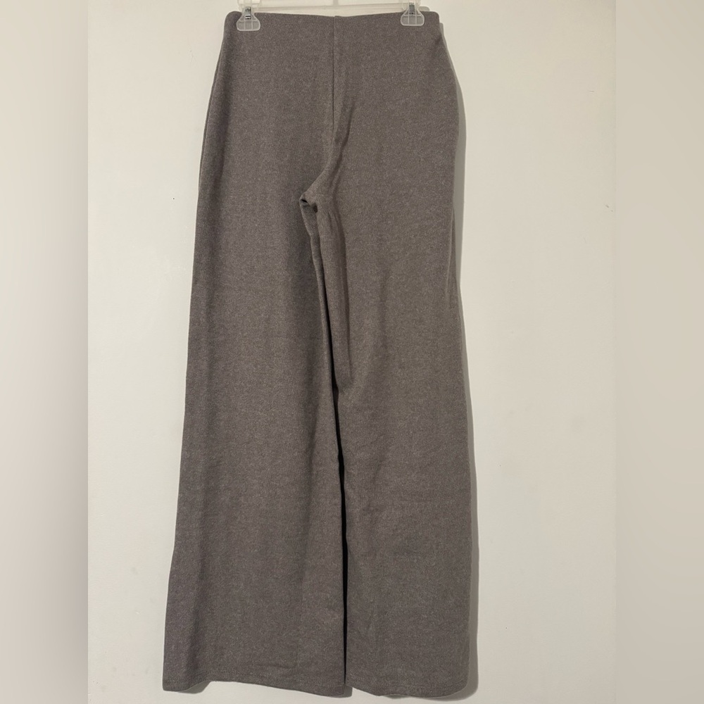 H&M Fine-Knit - Loose-Fit High Waisted Pants - Taupe Melange - Picture 2 of 5